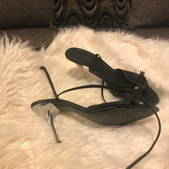 ANDREA HIGH HEELS  BLACK AND SILVER - Picture 3 of 7